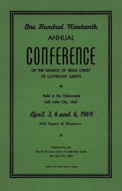 Music from April 1949 General Conference (1949)
