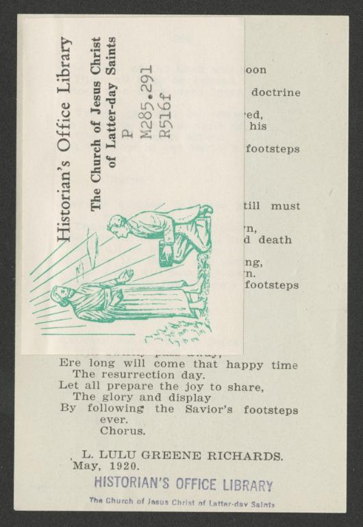 Follow in the Savior’s Footsteps Ever (1920)