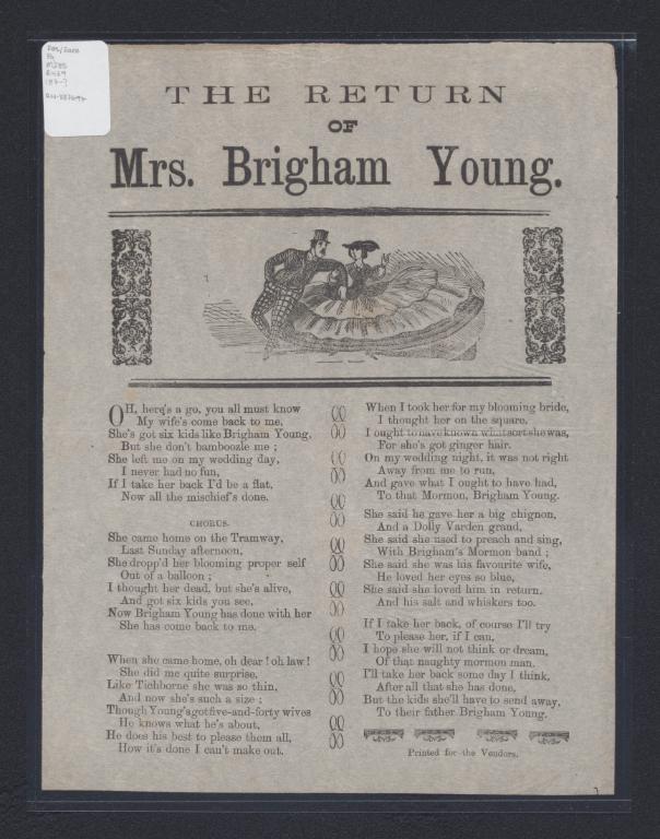 Return of Mrs. Brigham Young (1870)