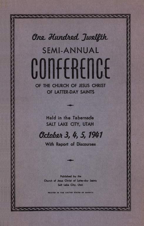 Music from October 1941 General Conference (1941)