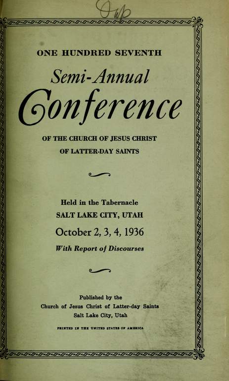 Music from October 1936 General Conference