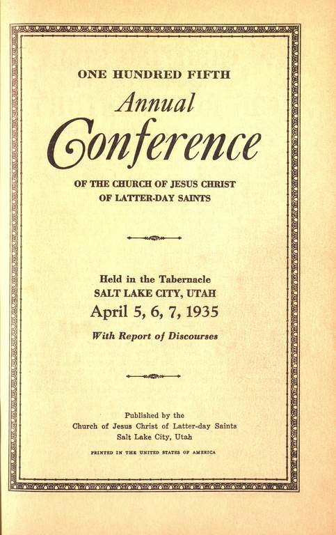 Music from April 1935 General Conference (1935)