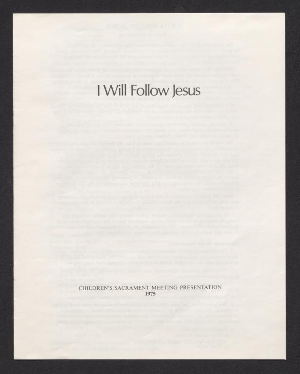 CSMP 1975: I Will Follow Jesus