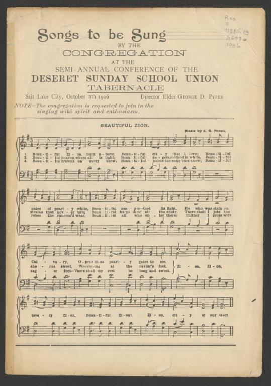 Songs to Be Sung (October 1906)