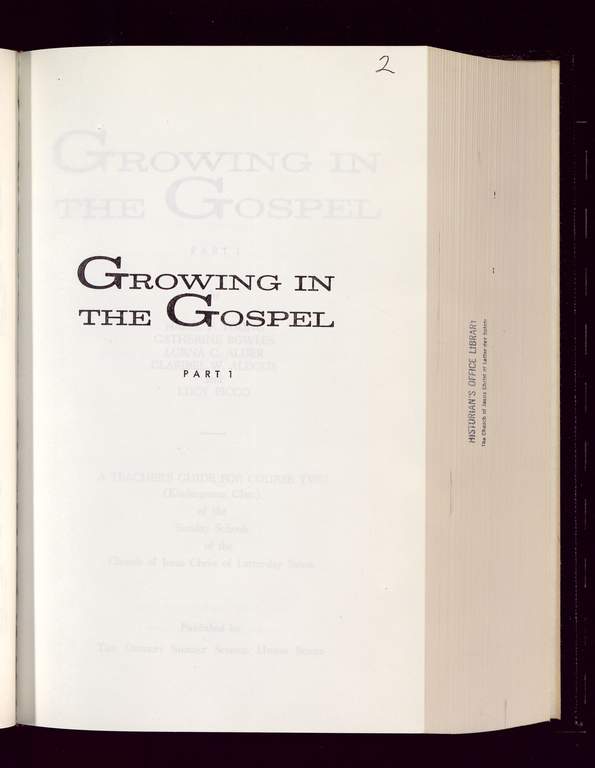 Growing in the Gospel, Part 1