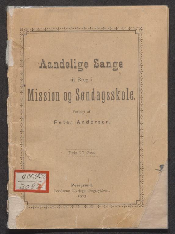 Aandelige Sange til Brug Mission og Sondagsskole (RLDS) (1903)