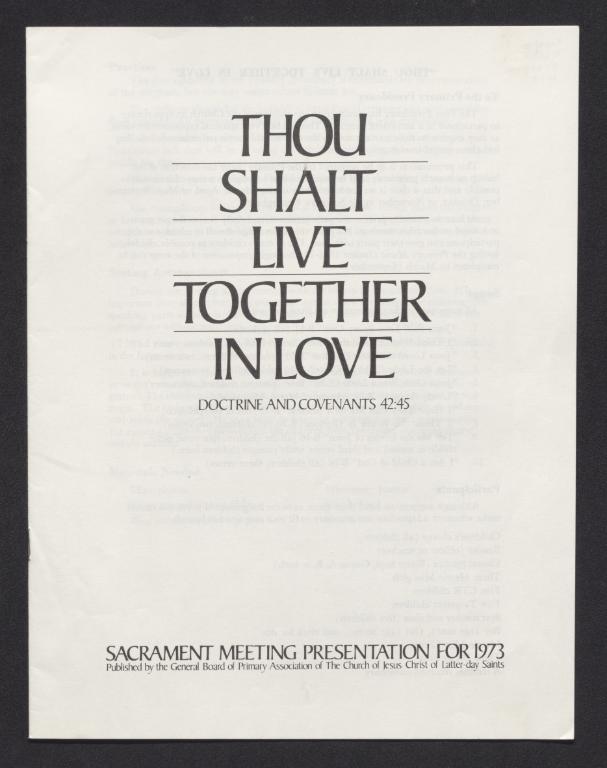 CSMP 1973: Thou Shalt Live Together in Love (1973)