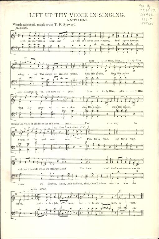 Lift Up Thy Voice in Singing (1910s)