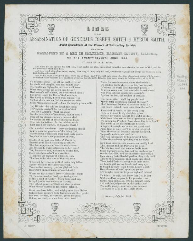 Lines on the Assassination (1844)