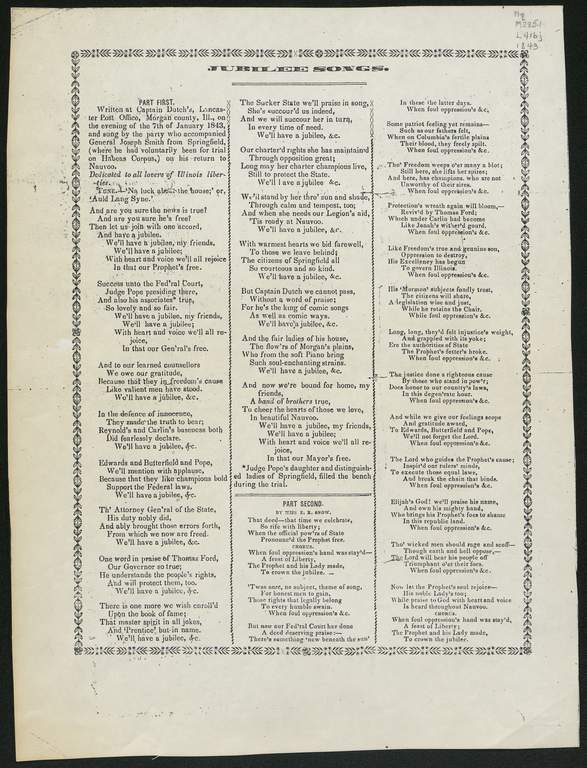 Jubilee Songs (1843)