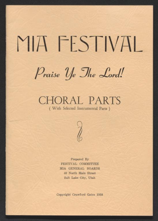 Praise Ye the Lord (Choral Parts) (1958)