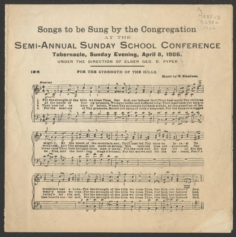 Songs to Be Sung (April 1906)