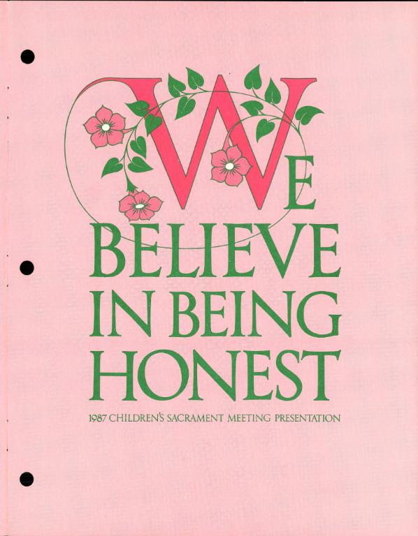CSMP 1987: We Believe in Being Honest