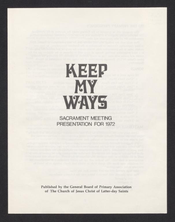 CSMP 1972: Keep My Ways